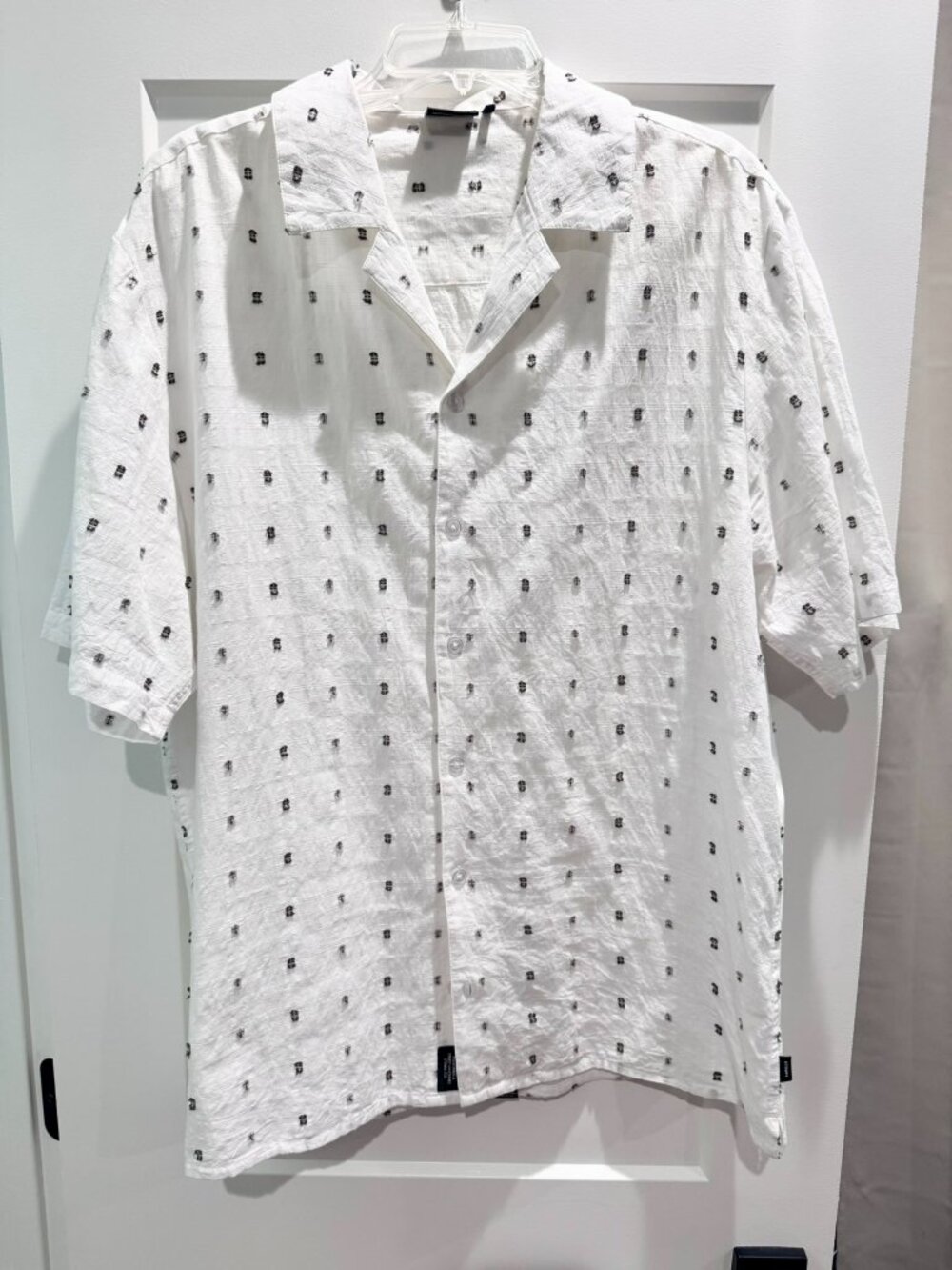 Thrills Anytime Bowling Shirt in Dirty White